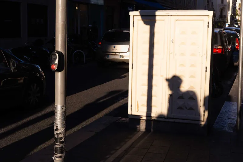 Buy minimalistic street photo Nice Côte d'Azur France shadow and cars